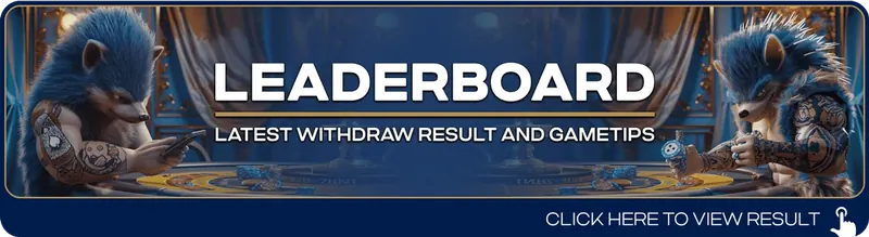 Leaderboard — latest withdraw results and game tips
